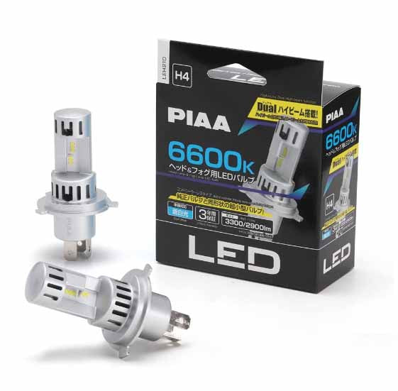 PIAA LED スタンダードシリーズ ヘッドライト/フォグ用 コントローラーレス 車検対応 6600K 12V 20/20W Hi3400/Lo2900lm H4 2個入 LEH210