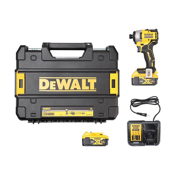 DEWALT(デウォルト) 電動工具 DCF809P2-JP 18V コードレスインパクトドライバー 穴あけ 締付工具 ブラシレスモーター 小型軽量設計 バッテリー2個付