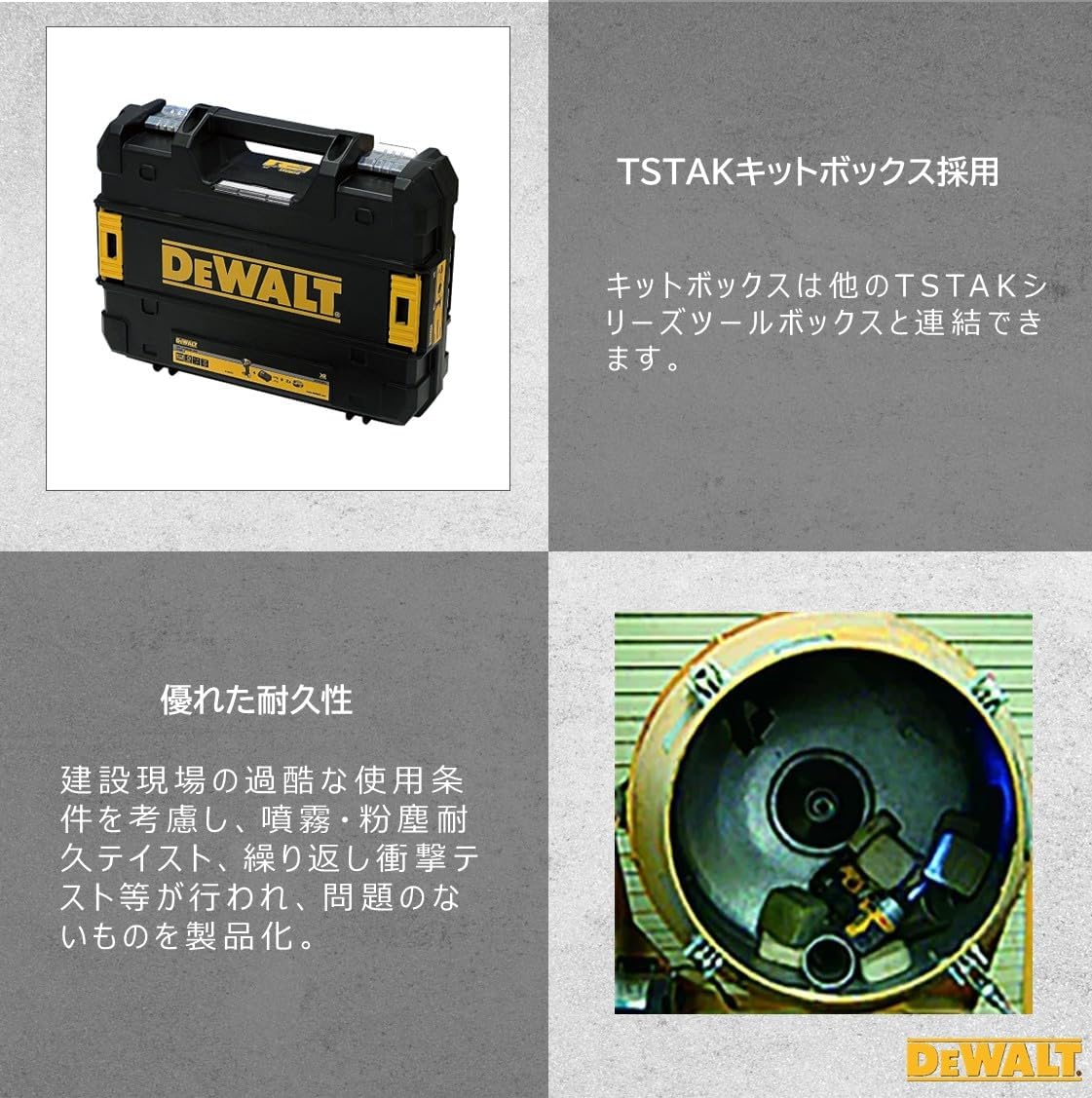 DEWALT(デウォルト) 電動工具 DCF911P2T-JP 18V 12.7sq インパクトレンチ 最大542Nm 18V XR1/2 バッテリー2個付 差込角12.7mm