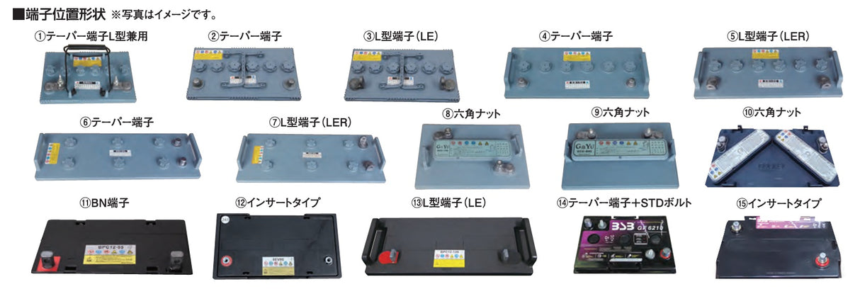 G&Yu 産業機械向けディープサイクルバッテリー EB160 ポール型端子 ゴルフカート 電動運搬用 高所作業用 溶接機等 L型端子