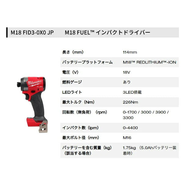 milwaukee(ミルウォーキー) M18-FPP2A3-502P M18 パワーパック M18 FPD3(振動ドリルドライバー)とM18 FID3(インパクトドライバー)のセット
