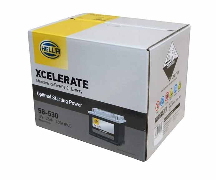 HELLA XCELERATE シリーズ 58-530 米国車用 52Ah(互換:58-540・58-560・58-5MF・58-6MF・EX58・UPM-58)