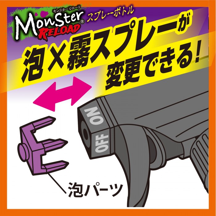 プロスタッフ モンスター リロード P208 自由自在にスプレーできるモンスター専用ボトル!