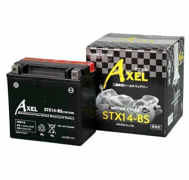 G&Yu AXEL バイク用バッテリー STX14-BS (互換:YTX14-BS・FTX14-BS・GTX14-BS )