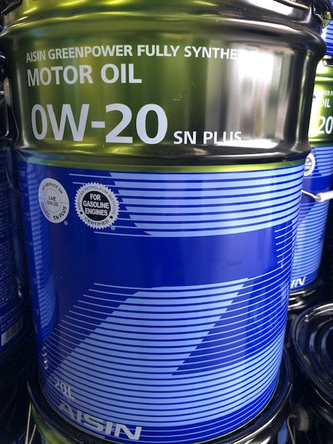 アイシン エンジンオイル 全合成油 SN 0W-20 20L