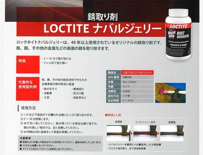 LOCTITE ナバルジェリー錆取り剤 ジェル状 236ml