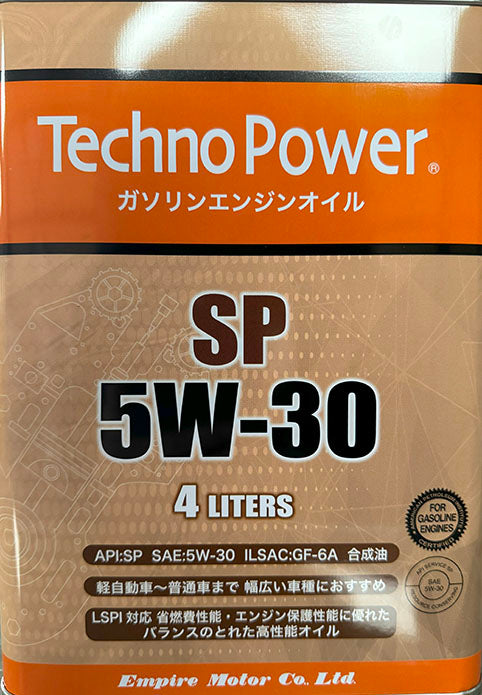 テクノパワー エンジンオイル 全合成油 SP 5W-30 4L
