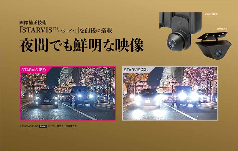 BALUCE III(バルーチェIII) 前後2カメラ ミラー型前後録画ドライブレコーダーミラー 12V/24V車に対応