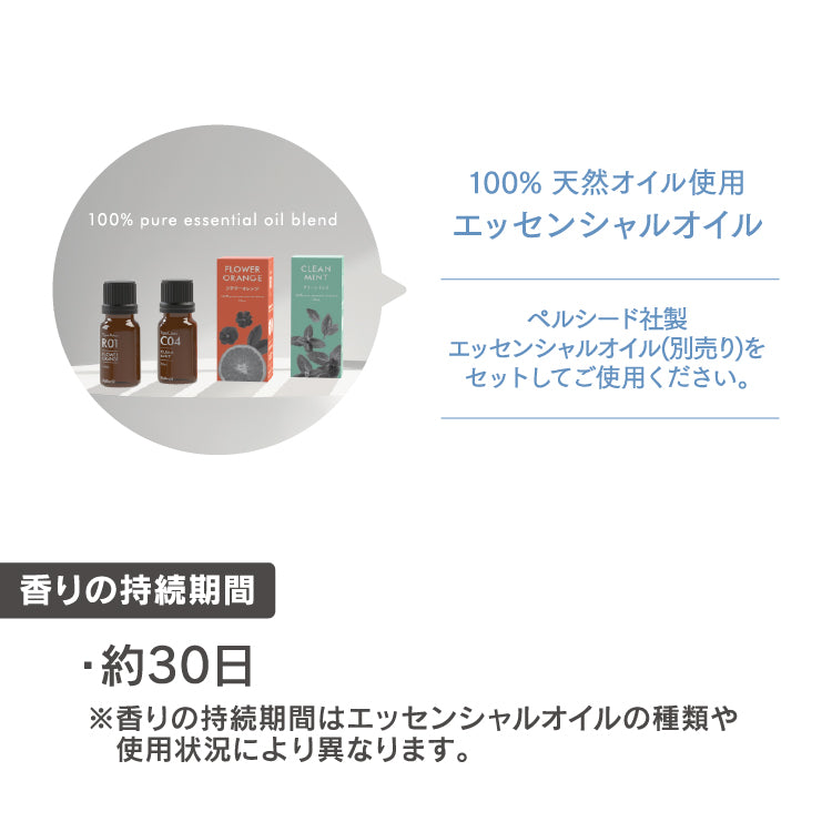 ペルシード リードディフューザー 貼付けタイプ 粘着テープで貼付 WPA-D04