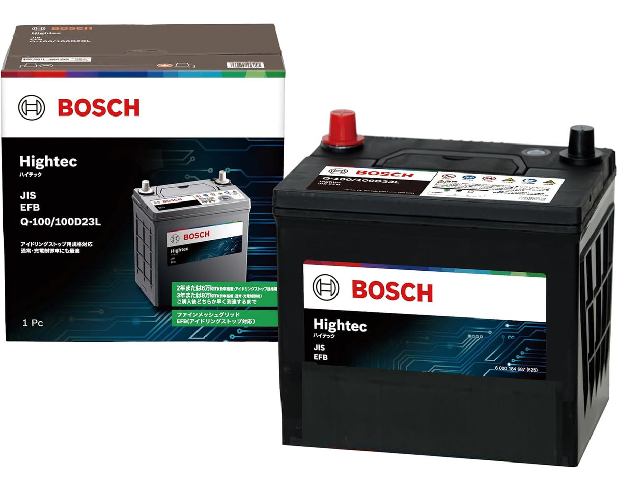 BOSCH (ボッシュ) 国産車バッテリー HT-Q100/100D23L Hightec JIS EFB アイドリングストップ車・充電制御車・標準車対応 (HTP-Q-85/115D23Lからリニューアル)