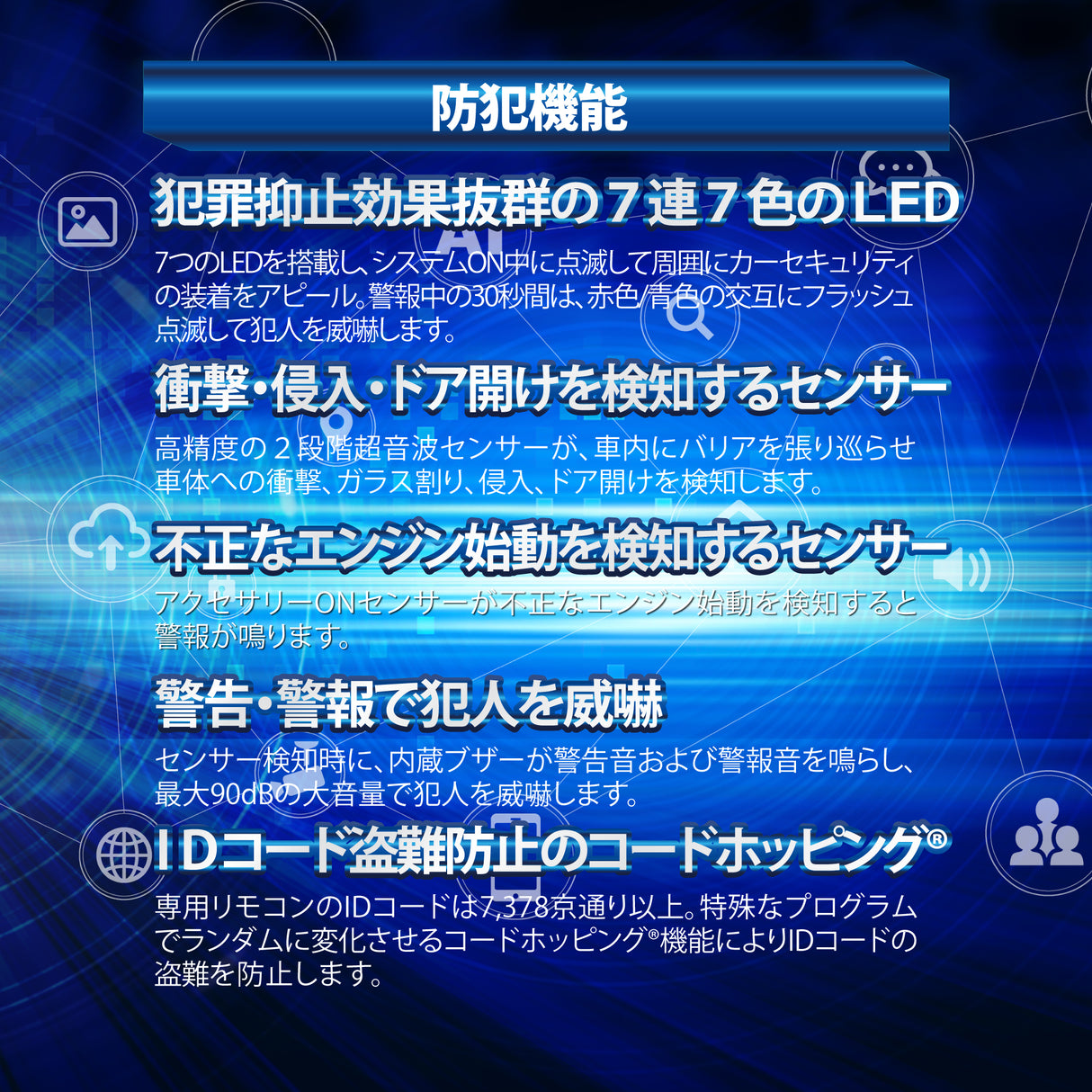 HORNET 加藤電機 ワンタッチカーセキュリティ 車上ねらい対策 車両盗難対策 犯罪抑止効果 BEE737S