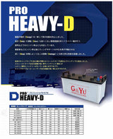 G&Yu PRO HEAVY-D 建機・バス・トラック・船舶用バッテリー HD-D26R キャップタイプ