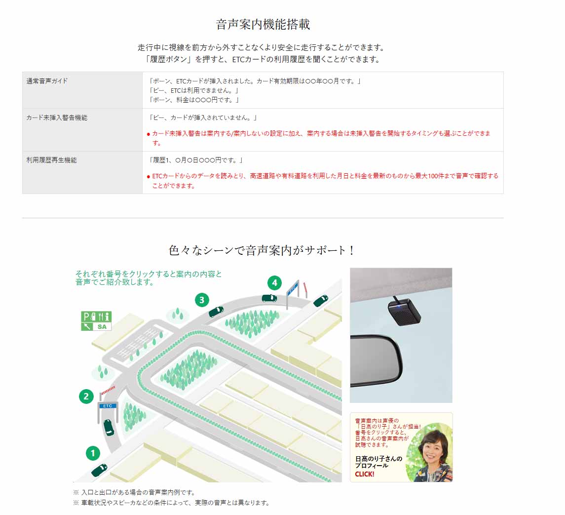 パナソニック　ETC車載器　アンテナ分離型　ボイスタイプ　DC12/24V対応