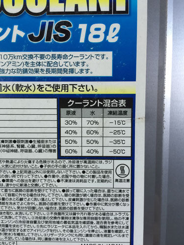 古河薬品工業　スーパークーラント　青　18L