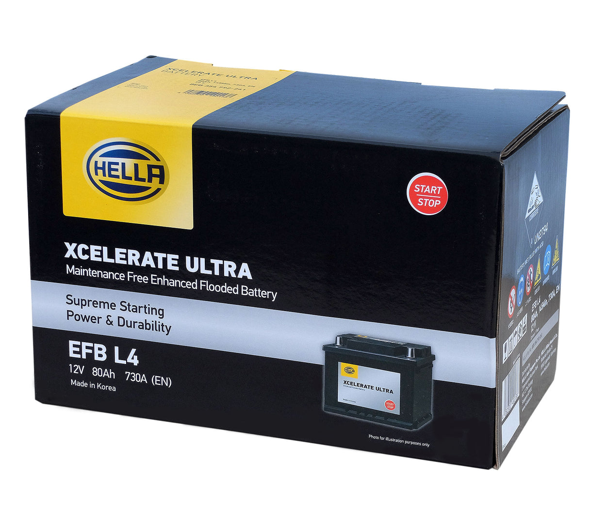HELLA 高性能欧州車EFBバッテリー  アイドリングストップ車対応(60AH)　EFB-L4