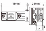 PIAA LED スタンダードシリーズ ヘッドライト/フォグ用 コントローラーレスタイプ 6000K  12V 17W 3300lm H8/H9/H11/H16 2年保証 新基準車検対応 ノイズ対応 防水・防塵対応 2個入 LEH242