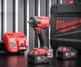 milwaukee（ミルウォーキー） M18-FIW212-502X M18 12.7sq 339Nm インパクトレンチ 5.0Ahバッテリー2個x充電器x専用ケース付