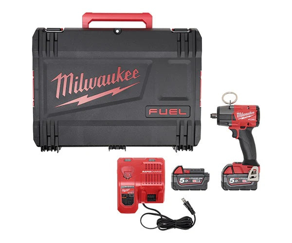 milwaukee（ミルウォーキー） M18-FMTIW2F12-502X M18 12.7sq 745Nmインパクトレンチ 5.0Ahバッテリー2個x充電器x専用ケース付