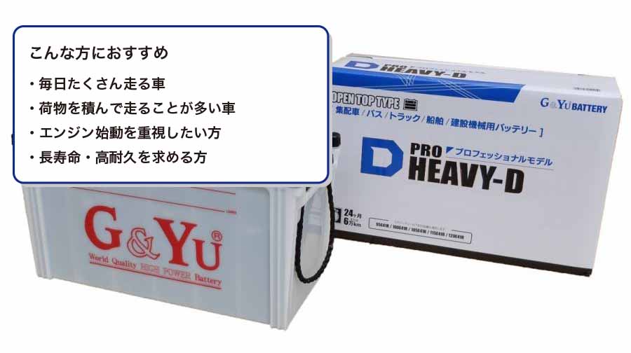 G&Yu PRO HEAVY-D 建機・バス・トラック・船舶用バッテリー HD-D31L キャップタイプ