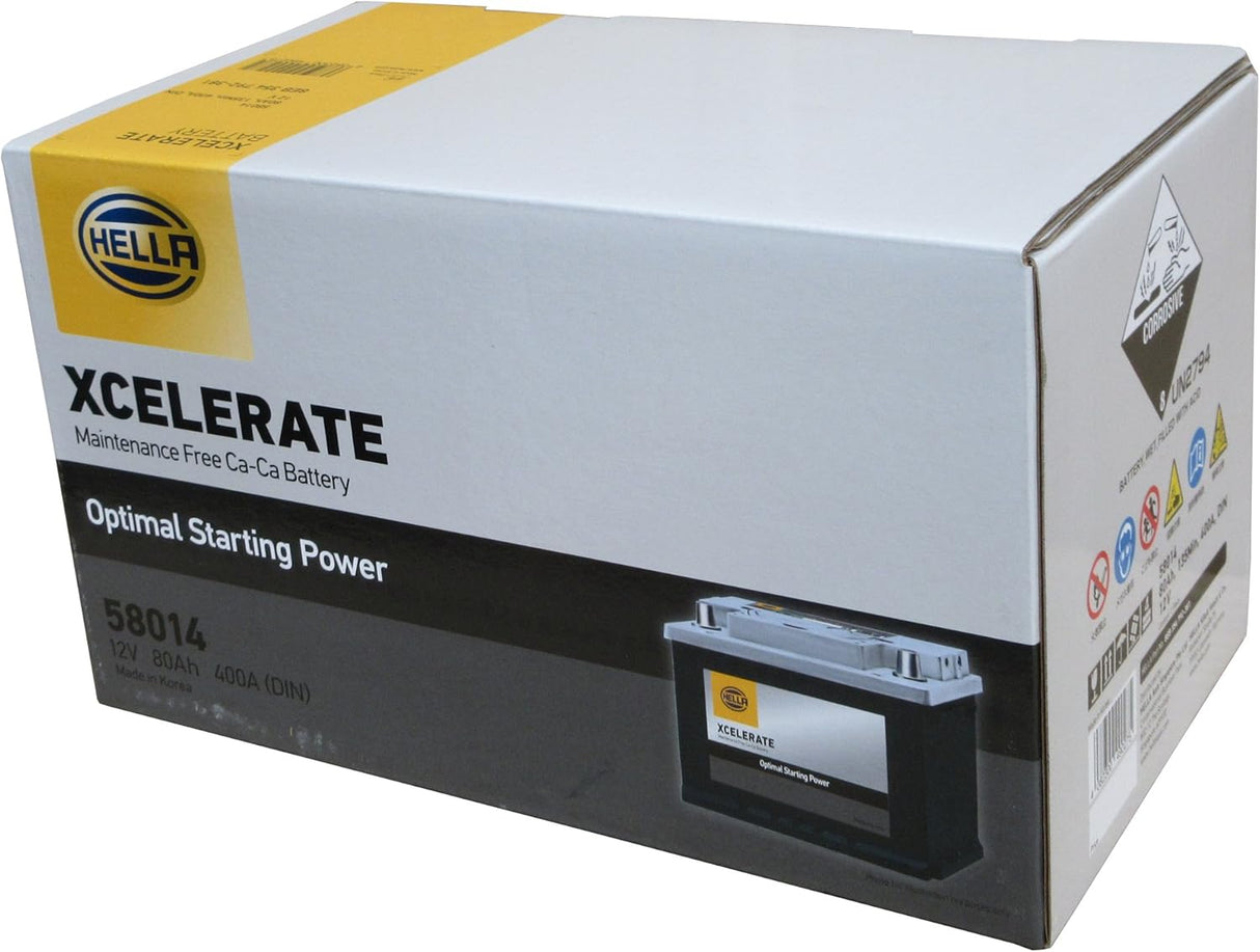 HELLA XCELERATE シリーズ 58014/LB4 LBN4 80Ah（互換：20-80・58045・58043・585-200-080・EU-580072・LBN4・PSIN-8C・SB084L・SLX-8C）