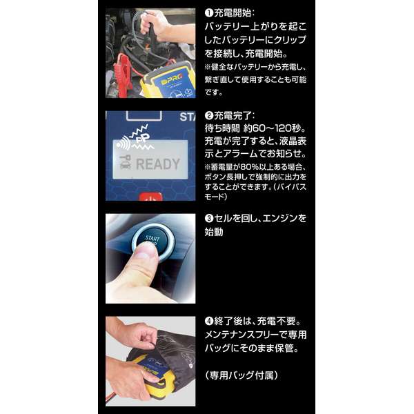 オメガプロ ジャンプスターター バッテリーを内蔵しないジャンプスターター OP-JS450CR