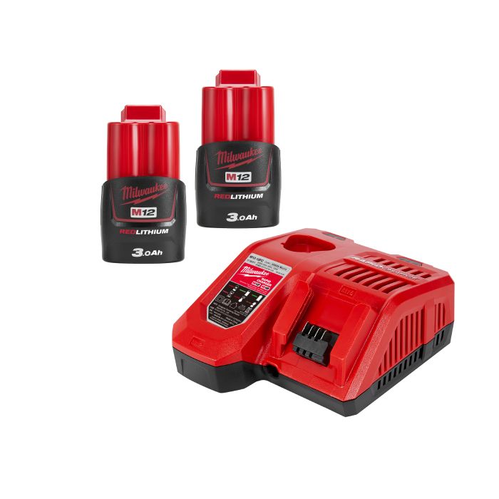 milwaukee（ミルウォーキー） M12-18-NRG-302 M12 3.0Ahバッテリー2個セット FCスタートキット 急速充電