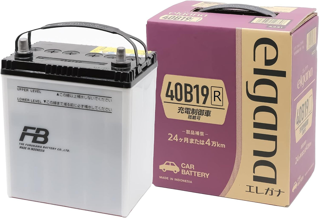 古河電池(FB) 国産車用カーバッテリー 充電制御車対応　elgana　40B19R
