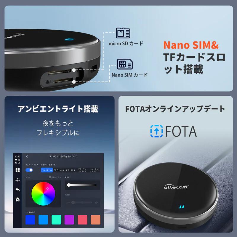 Ottocast OttoAibox P3 Lite 接続するだけで、簡単にカーナビをスマホ