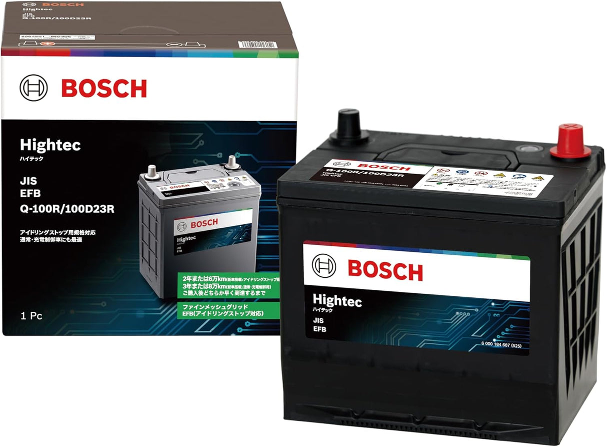BOSCH (ボッシュ) 国産車バッテリー HT-Q100R/100D23R Hightec JIS EFB アイドリングストップ車・充電制御車・標準車対応  (HTP-Q-85R/115D23Rからリニューアル)