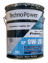 テクノパワー　エンジンオイル　全合成油　SP　0W-20　20L