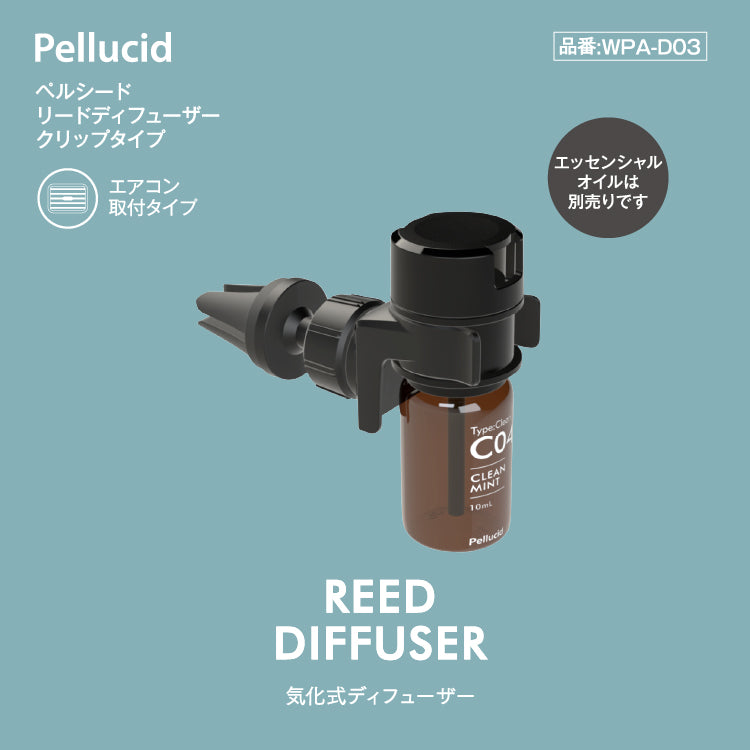 ペルシード リードディフューザー クリップタイプ 縦/横/丸型のエアコンフィンに対応 WPA-D03