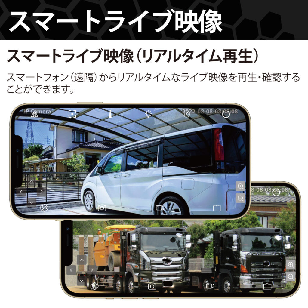 HORNET 加藤電機 バレット型カメラ（500万画素） AI防犯カメラ 動体自動検知 自動追尾 9倍ズーム HC220DH