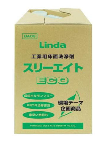 横浜油脂工業　Linda　BA09　スリーエイトEC工業用床面洗浄剤　18kg