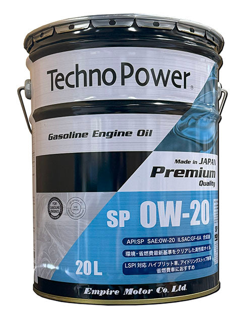 テクノパワー　エンジンオイル　全合成油　SP　0W-20　20L