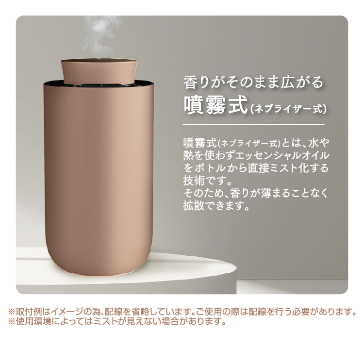 ペルシード アロマディフューザー ブラウン エンジンONで自動噴霧 WPA-D06