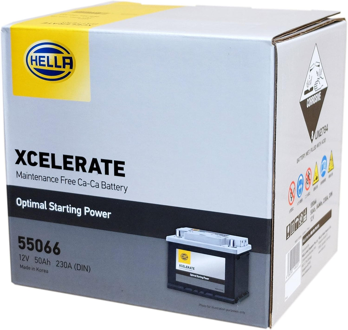 HELLA XCELERATE シリーズ 55066/L1 LN1 50Ah（互換：55054・55059・EP348・EU44・LN1・PSI-4C・SLX-5K）