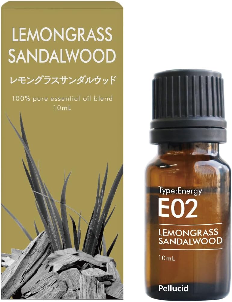 ペルシード エッセンシャルオイル レモングラスサンダルウッド 感覚を⼼地よく刺激する、オリエンタルな趣きのある⾹り 10ml WPA-E02