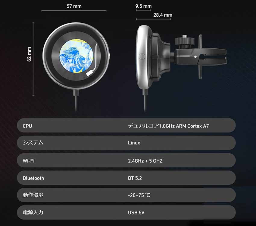 Ottocast CarPlayClip ワイヤレスCarPlayアダプター N91C